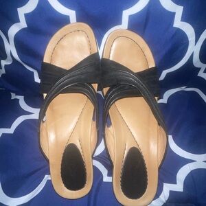 Dansko Women's Sandals in Black and Tan
